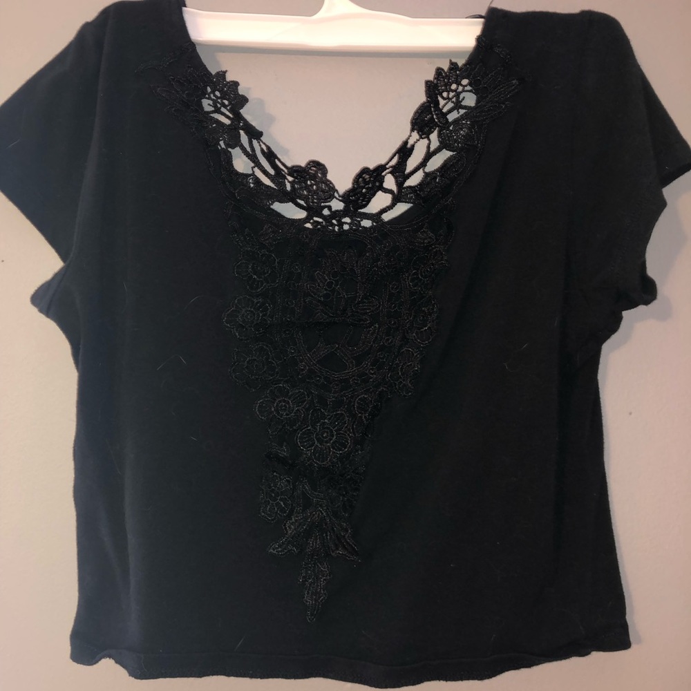 Ultra flirt crop top short sleeve shirt